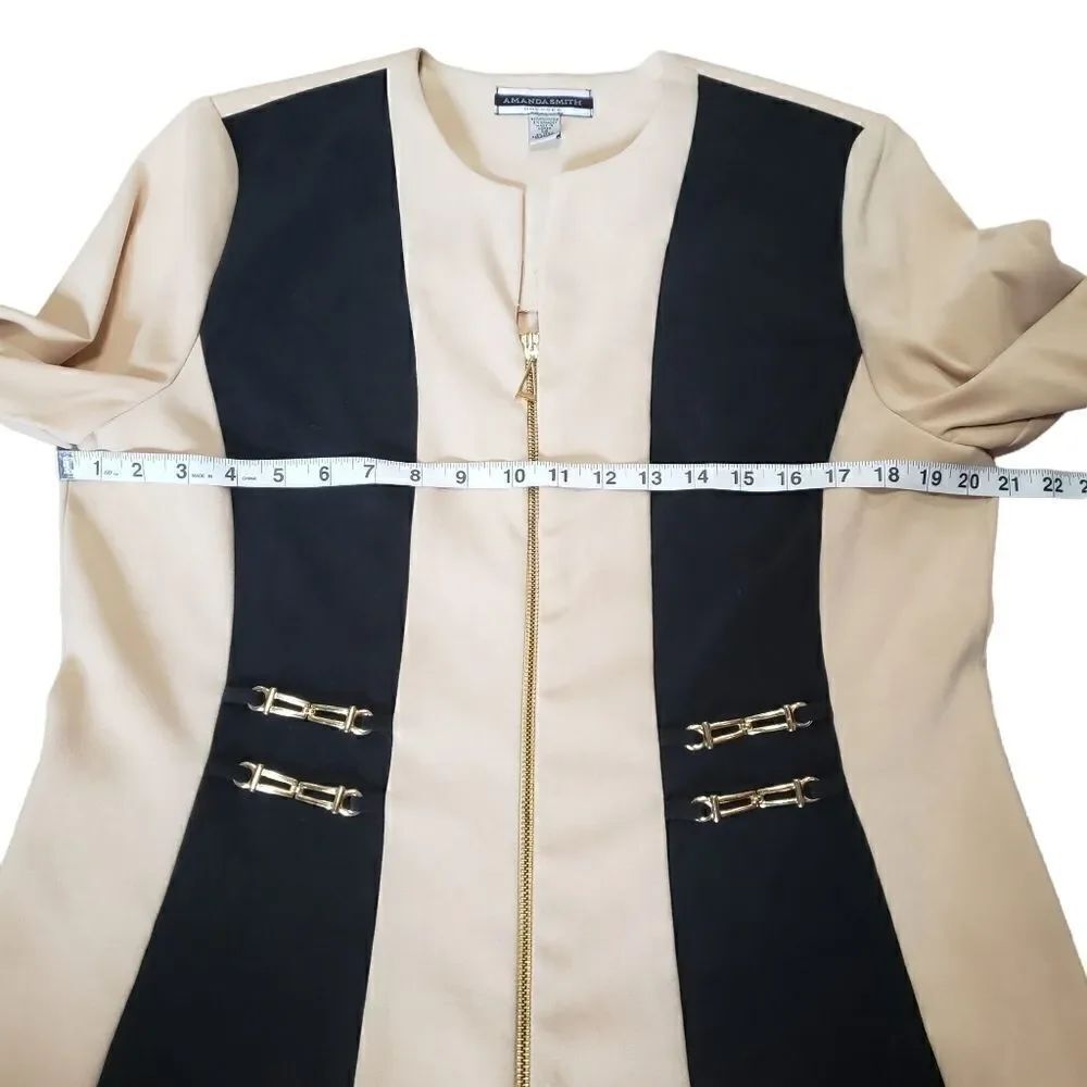 AMANDA SMITH Colorblock Coat Size 14 - Picture 10 of 15